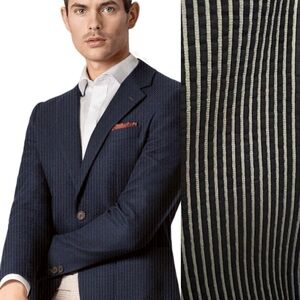 Zara men’s navy seersucker blazer